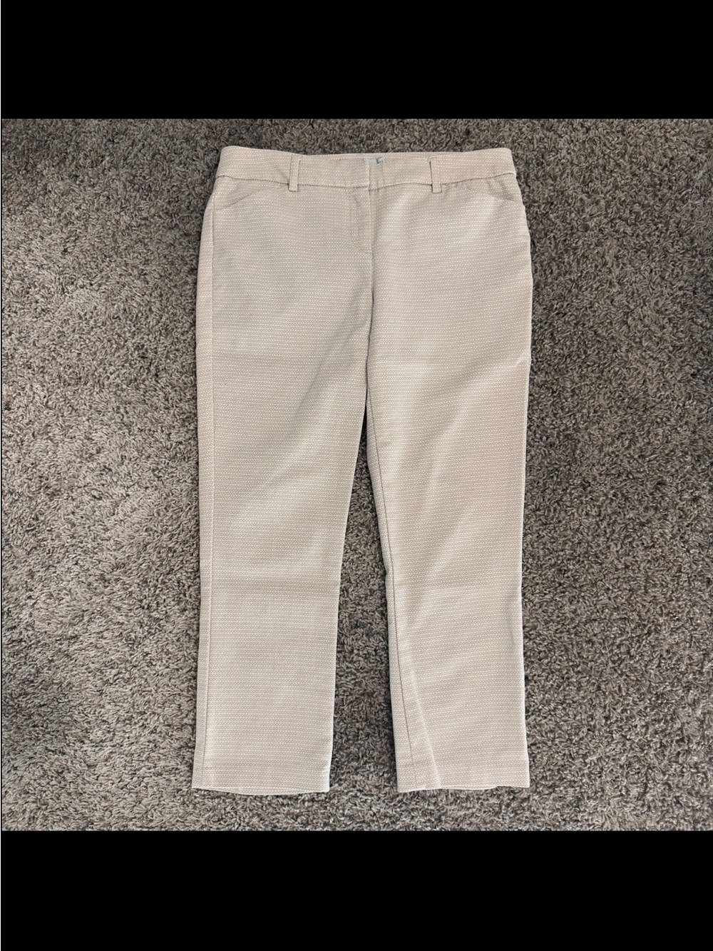 Beige Cropped Trousers